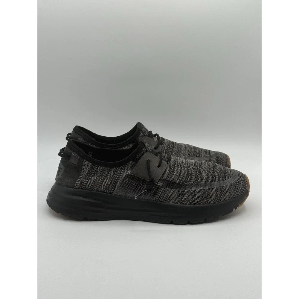HEY DUDE Sirocco Neutrals Black Night Slip-On Sneaker Shoe Sz M8 Pre-owned